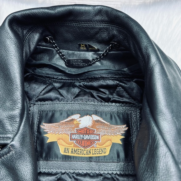 🚫SOLD!! NWOT |•HARLEY-DAVIDSON•| MEN’S PREMIUM BLACK LEATHER HARLEY-DAVIDSON - Picture 10 of 15